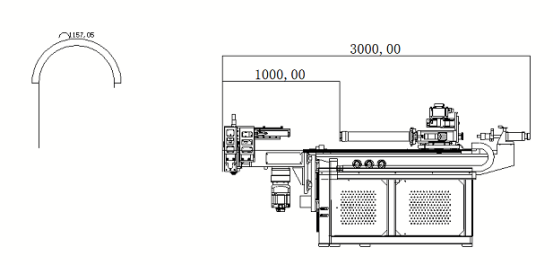 Figure 2 The arc length is longer than the resisting feeding stroke of the machine