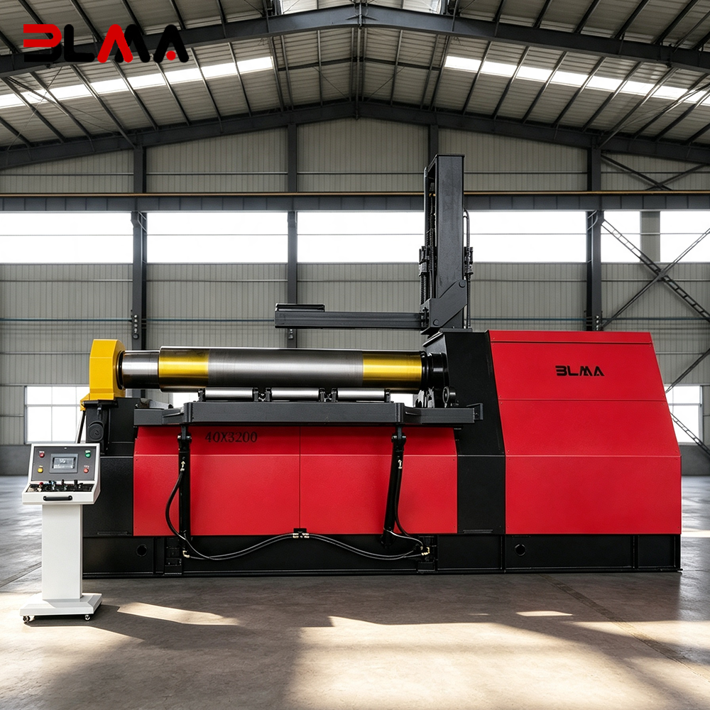 W12 40x3200 4-Roller Heavy-Duty CNC Plate Rolling Machine — Precision Rolling for Thick Steel Plates
