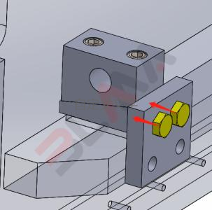 Adjust the fastening bolt