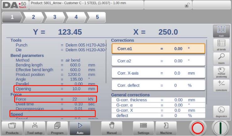 Press brake controller