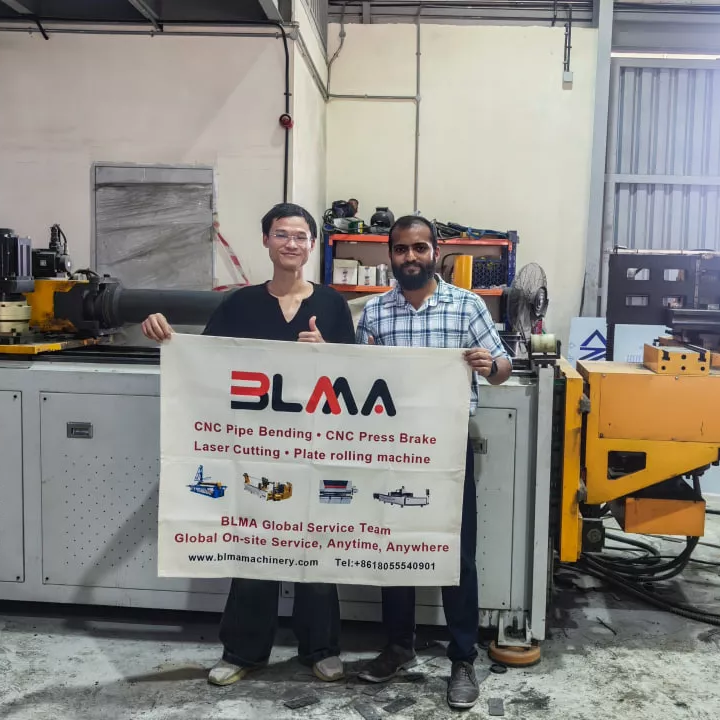BLMA Engineer Completes On-Site Commissioning and Training for CNC Pipe Bending Machine in the UAE