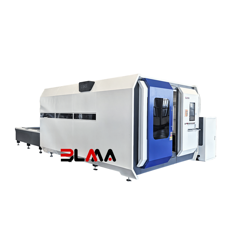 6000W 3015 Fiber Laser Cutting Machine with Exchange Table & Full Enclosure | CNC Sheet Metal Laser Cutter