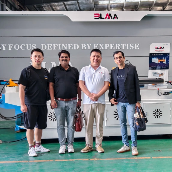 Indian Customer Visits BLMA Factory to Inspect CNC Pipe Bending Machines