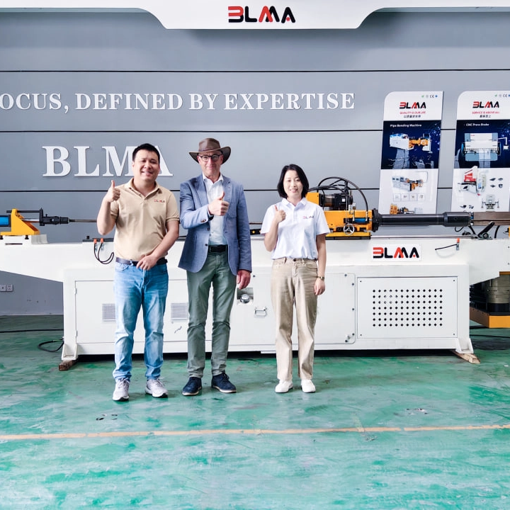 Customers from Netherlands Visit BLMA Factory to Inspect Advanced CNC Tube Bending Machine
