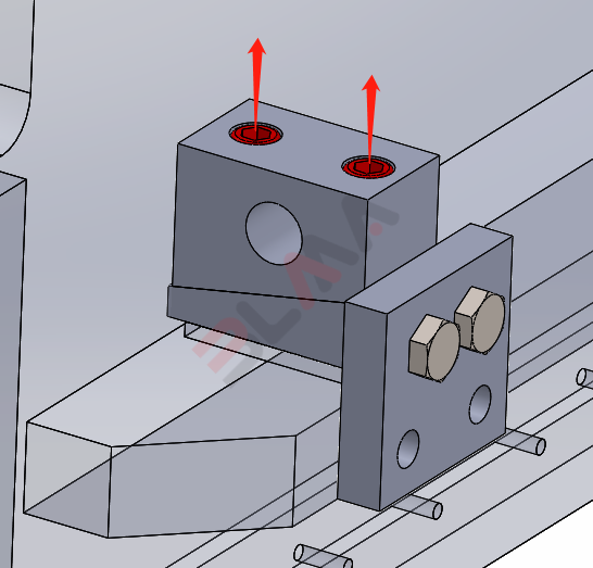 Adjust the loosening bolt
