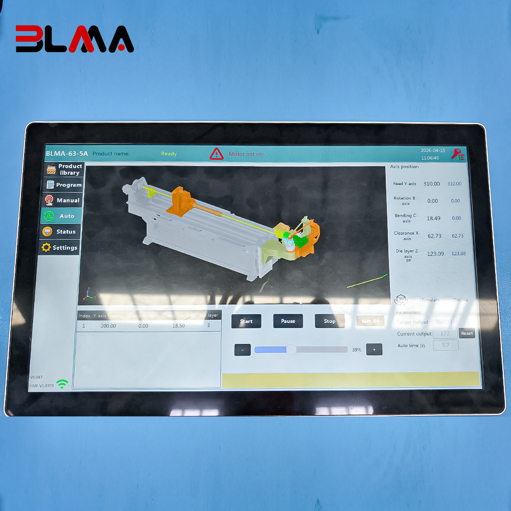 2026-BLMA-DW50CNC-5AMSV Multi-Stack CNC Tube Bending Machine with Push Bending Function | Automatic Pipe Bender for Tight and Large Radius Bending