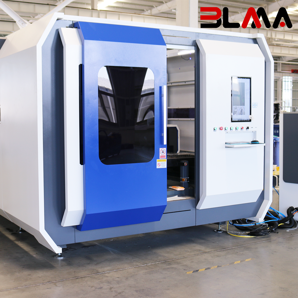 6000W 3015 Fiber Laser Cutting Machine with Exchange Table & Full Enclosure | CNC Sheet Metal Laser Cutter