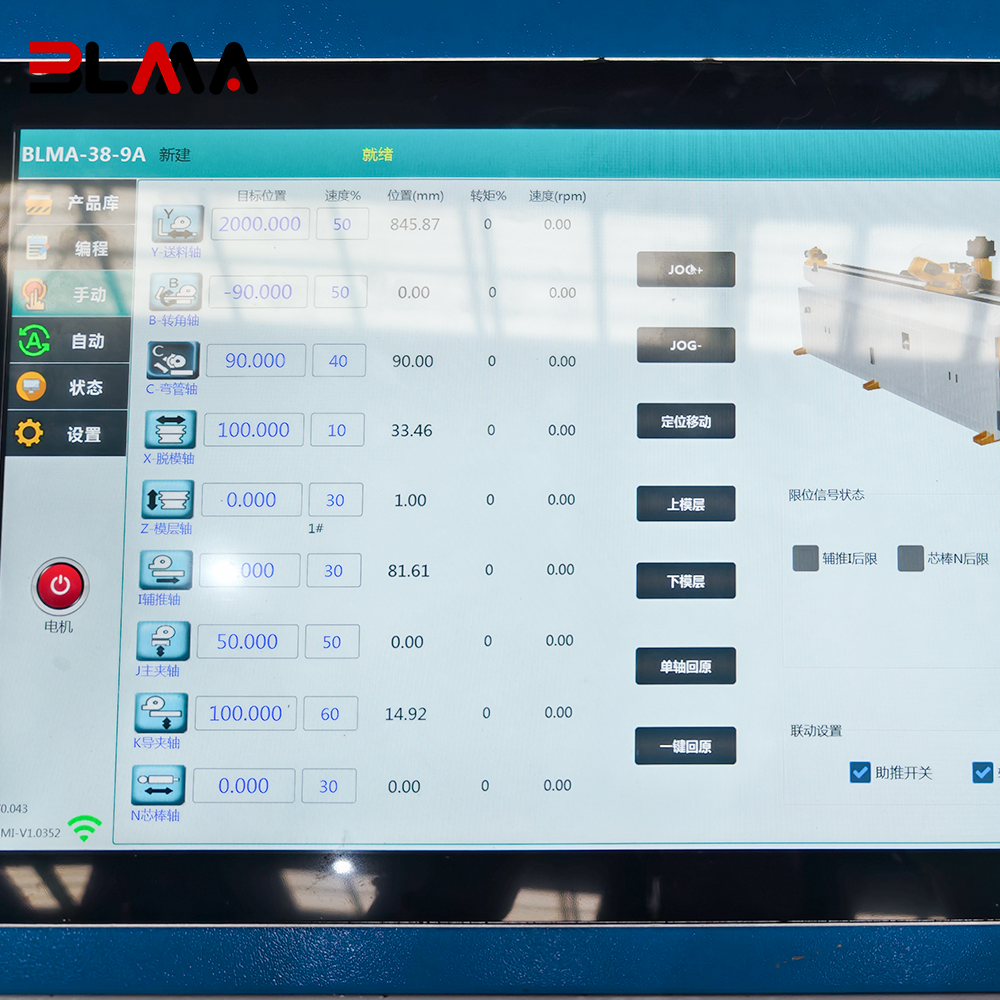 2026-BLMA-DW38CNC-9AMSV All Electric CNC Tube Bending Machine – High Precision Multi-Axis Tube Bender